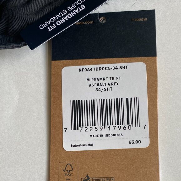 Mens NWT The North Face Paramount Trail Flash Dry Wicking Pants Asphalt Gray - Picture 6 of 6